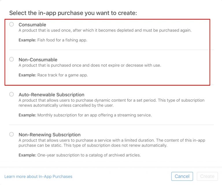 How to set up Consumable and Nonconsumable InApp Purchases